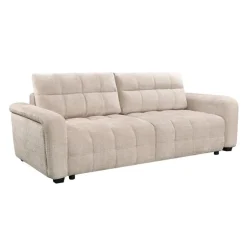 Sofa Bed with Under-Seat Storage - Beige