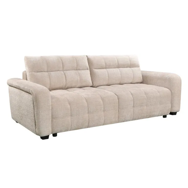 Sofa Bed with Under-Seat Storage - Beige