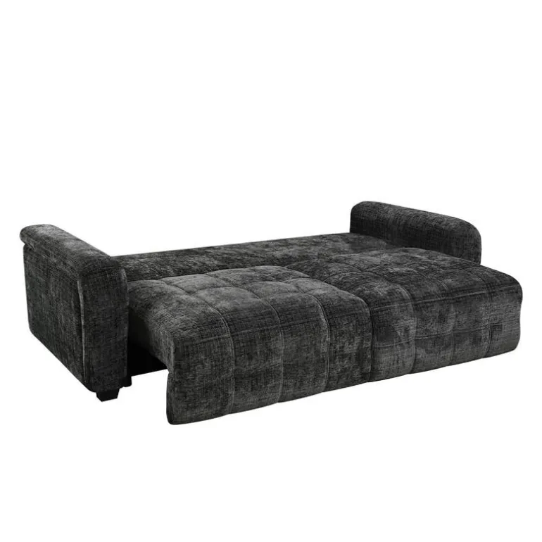 Sofa Bed with Under-Seat Storage - Grey