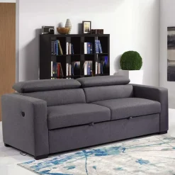 Sofa Bed with USB Port and Adjustable Headrests