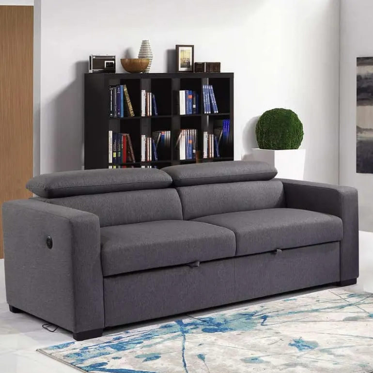 Sofa Bed with USB Port and Adjustable Headrests