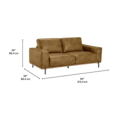Sofa with Deep Seating - Brown