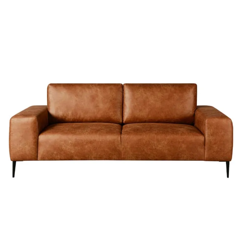 Sofa with Deep Seats and Square Armrests