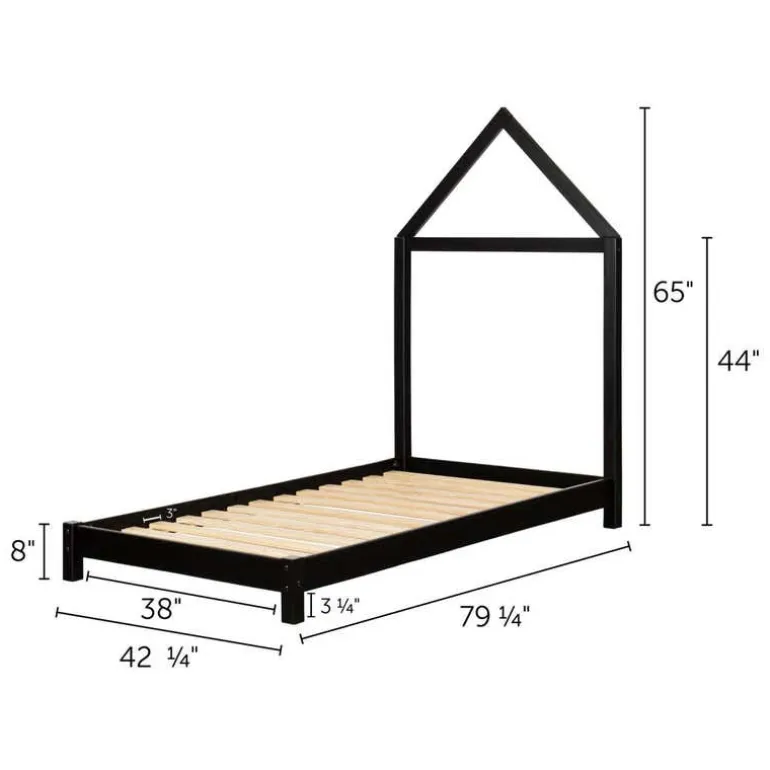 Solid Wood Bed With House Frame Headboard 39'' - South Shore