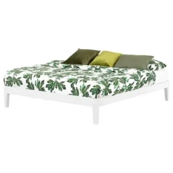 Solid Wood King Platform Bed (78