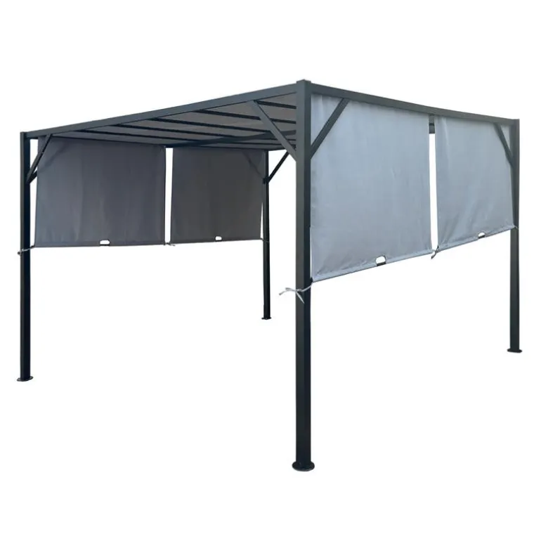 Steel Pergola 10' x 10' - Grey