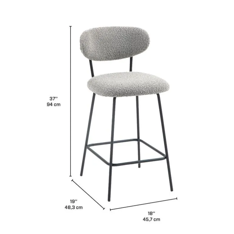 Stools (Set of 2) - Grey