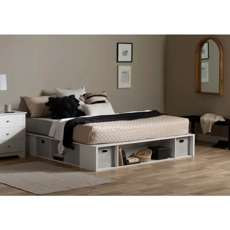 Storage Platform Bed With Baskets (78") - South Shore
