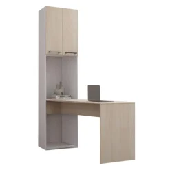 Storage Unit with Desk - Grey