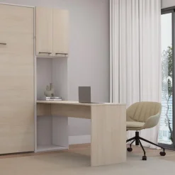 Storage Unit with Desk - Grey