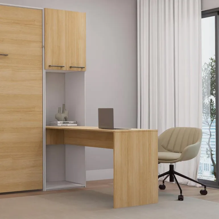 Storage Unit with Desk - Natural