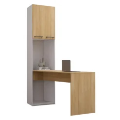 Storage Unit with Desk - Natural