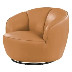Swivel Accent Armchair - Caramel