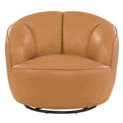 Swivel Accent Armchair - Caramel