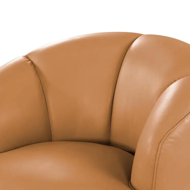 Swivel Accent Armchair - Caramel