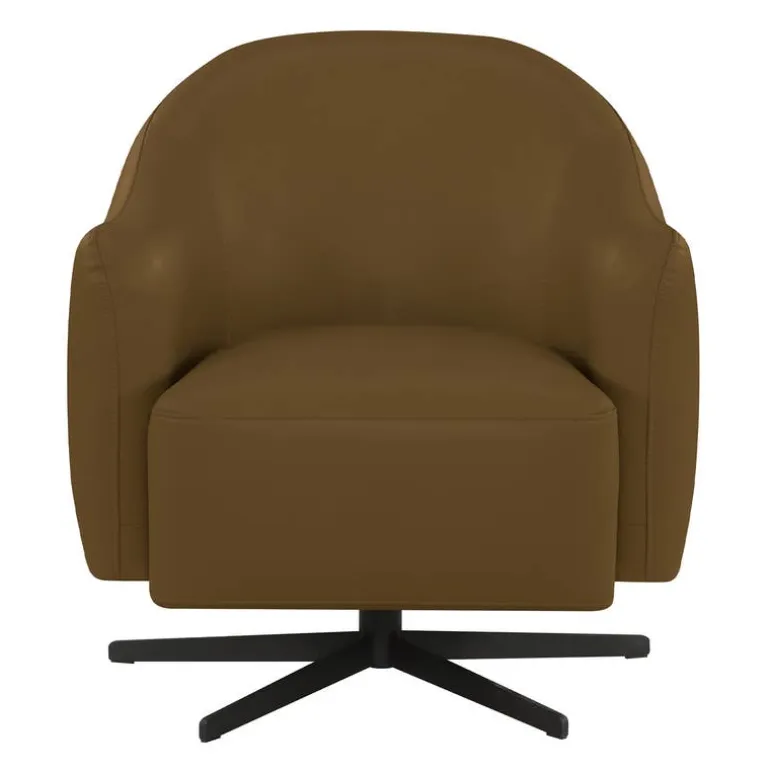 Swivel Accent Armchair - Caramel