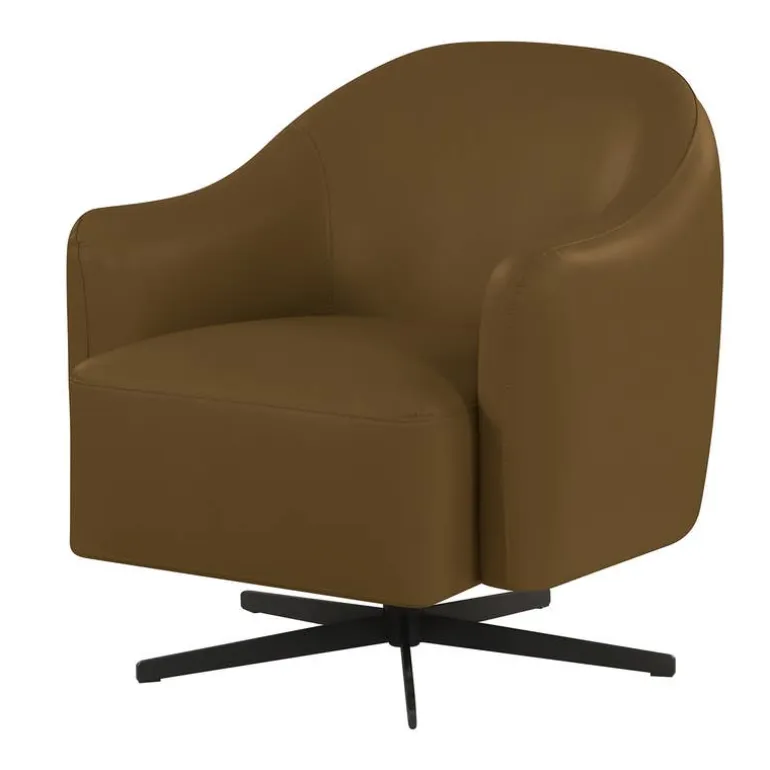 Swivel Accent Armchair - Caramel