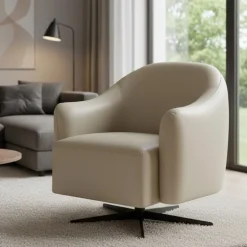 Swivel Accent Armchair - Grey