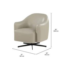 Swivel Accent Armchair - Grey