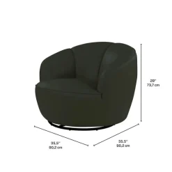 Swivel Accent Armchair - Green