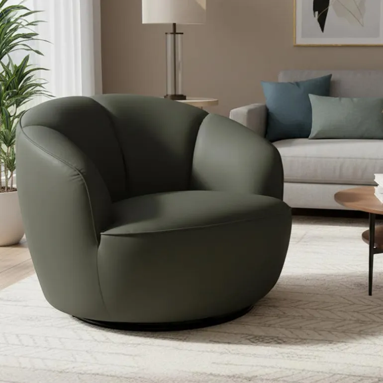 Swivel Accent Armchair - Green