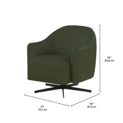 Swivel Accent Armchair - Green