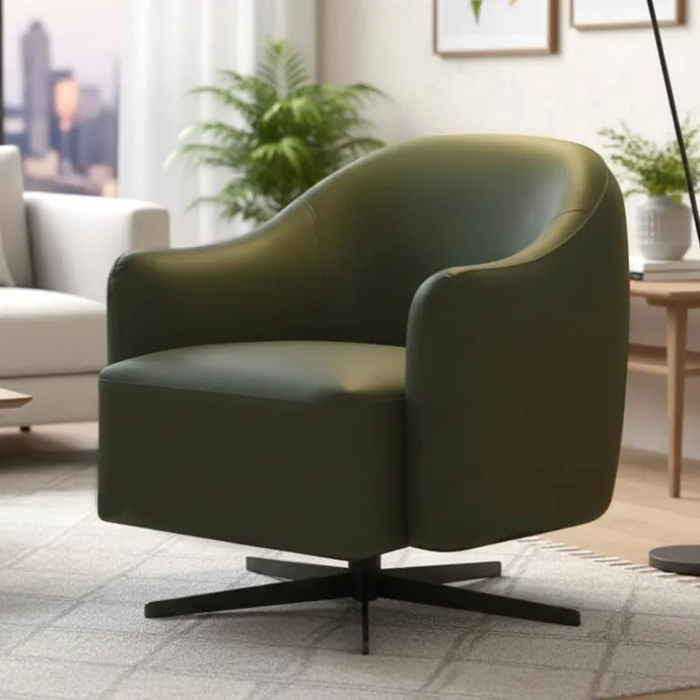 Swivel Accent Armchair - Green