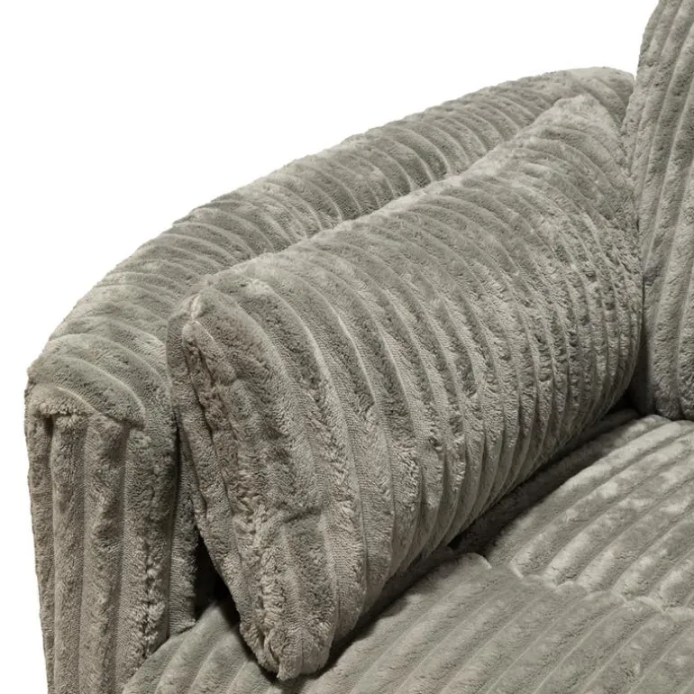 Swivel Corduroy Velvet Rocker Recliner - Grey