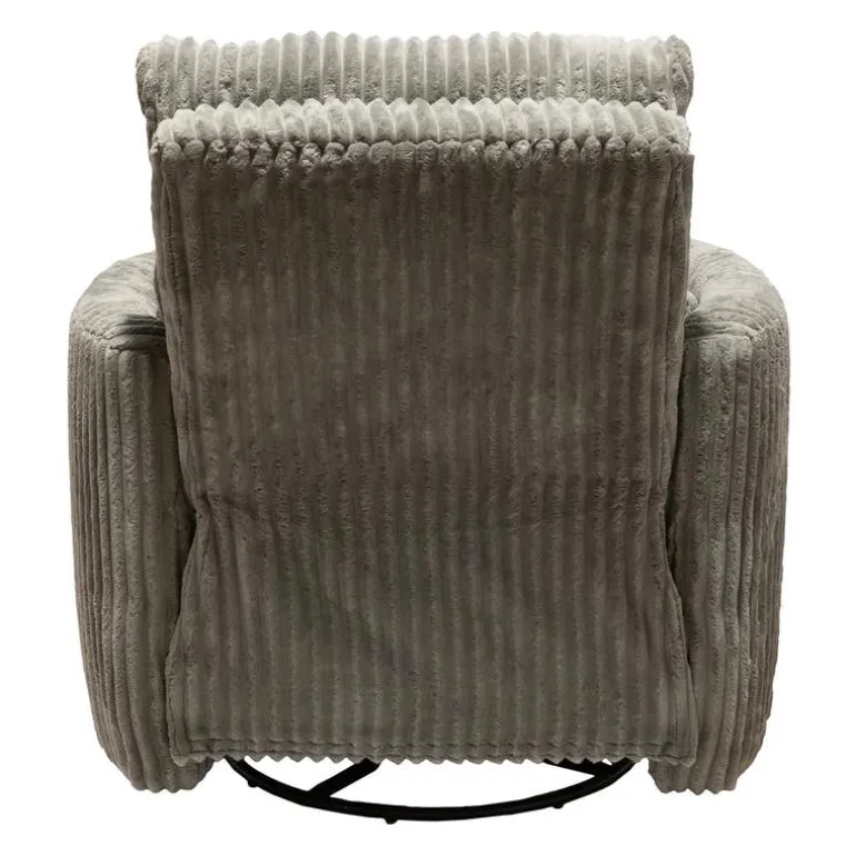 Swivel Corduroy Velvet Rocker Recliner - Grey