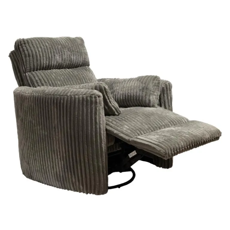 Swivel Corduroy Velvet Rocker Recliner - Grey