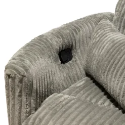 Swivel Corduroy Velvet Rocker Recliner - Grey