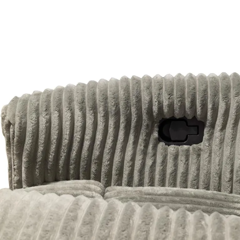 Swivel Corduroy Velvet Rocker Recliner - Grey
