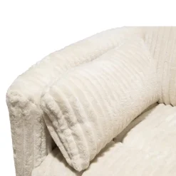 Swivel Corduroy Velvet Rocker Recliner - Beige