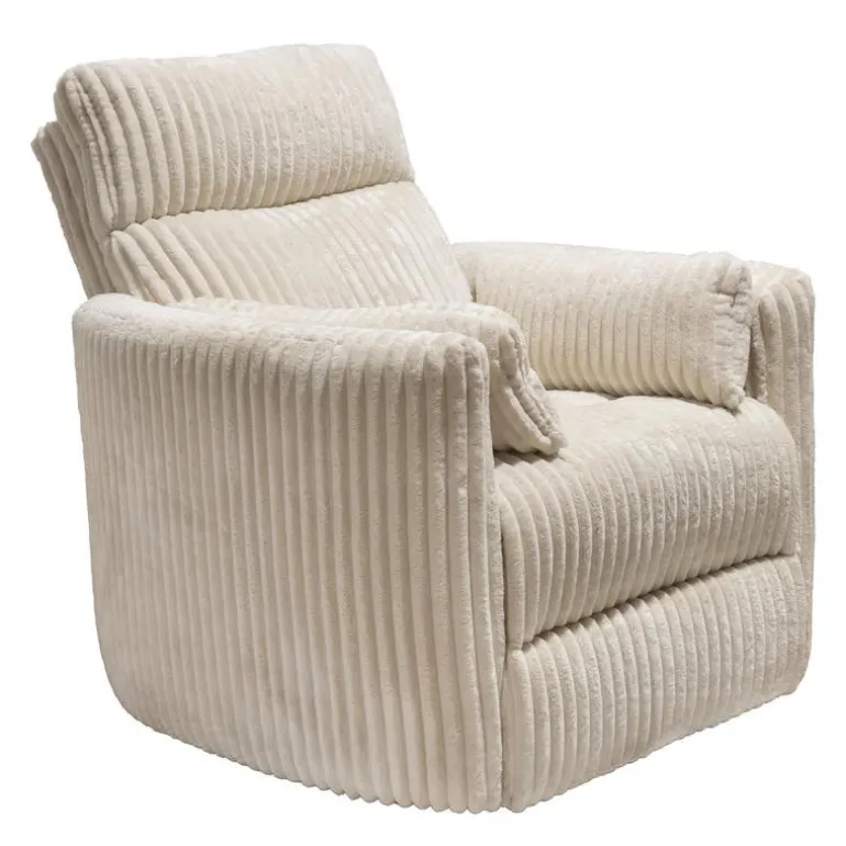 Swivel Corduroy Velvet Rocker Recliner - Beige