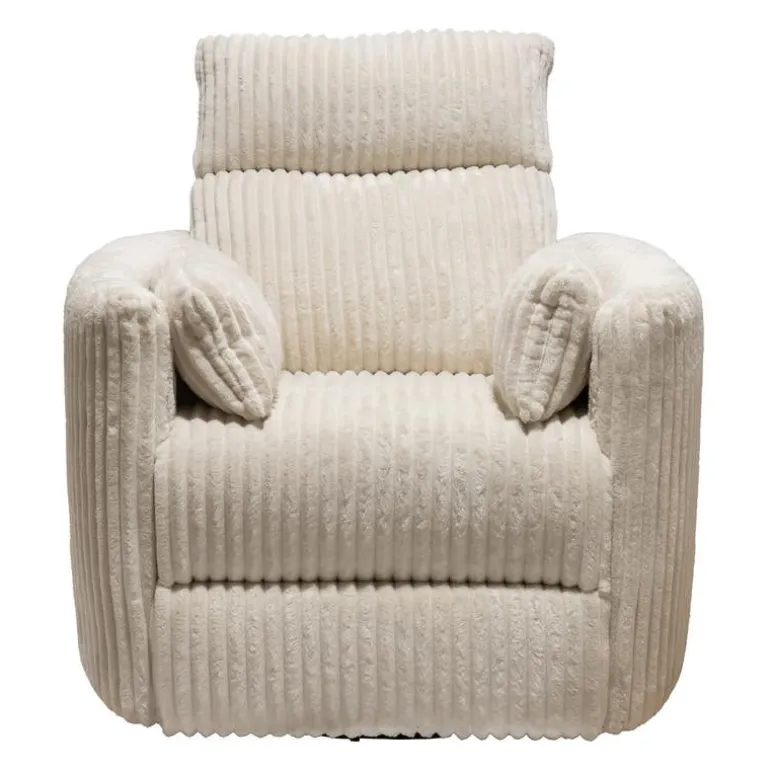 Swivel Corduroy Velvet Rocker Recliner - Beige
