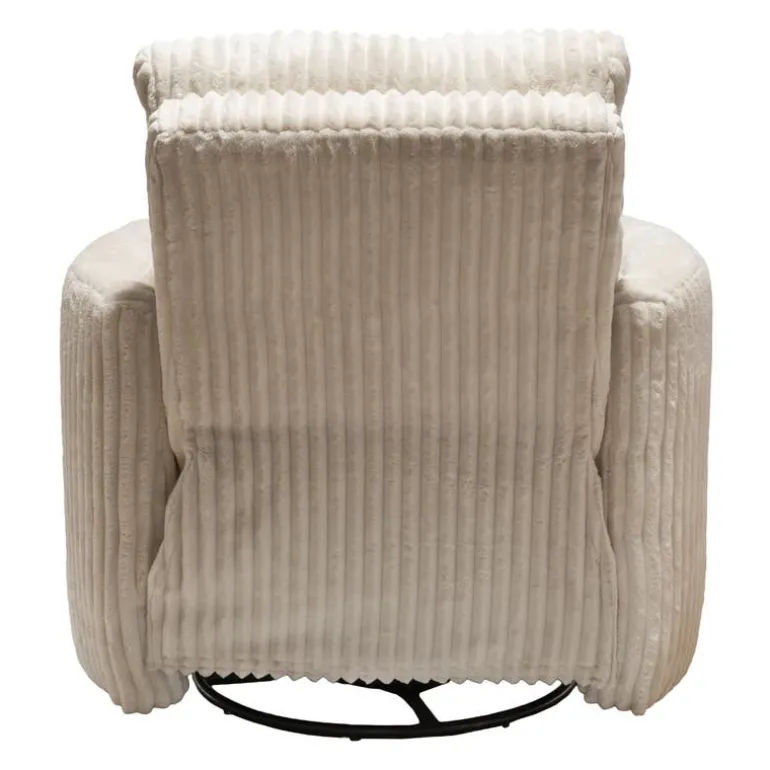 Swivel Corduroy Velvet Rocker Recliner - Beige