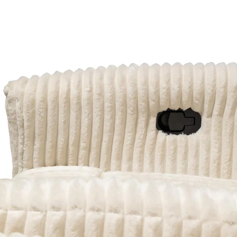 Swivel Corduroy Velvet Rocker Recliner - Beige