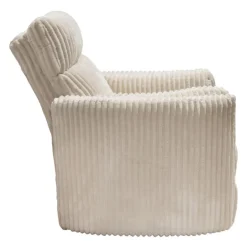 Swivel Corduroy Velvet Rocker Recliner - Beige