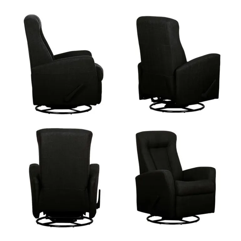 Swivel Rocker Recliner - Black