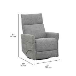 Swivel Rocker Recliner - Dark Grey
