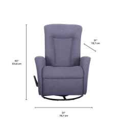 Swivel Rocker Recliner - Grey