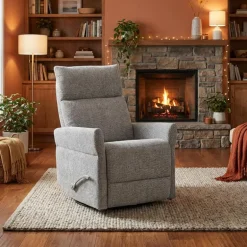 Swivel Rocker Recliner - Light Grey