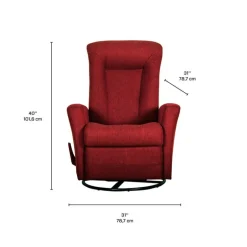 Swivel Rocker Recliner - Red