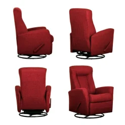 Swivel Rocker Recliner - Red