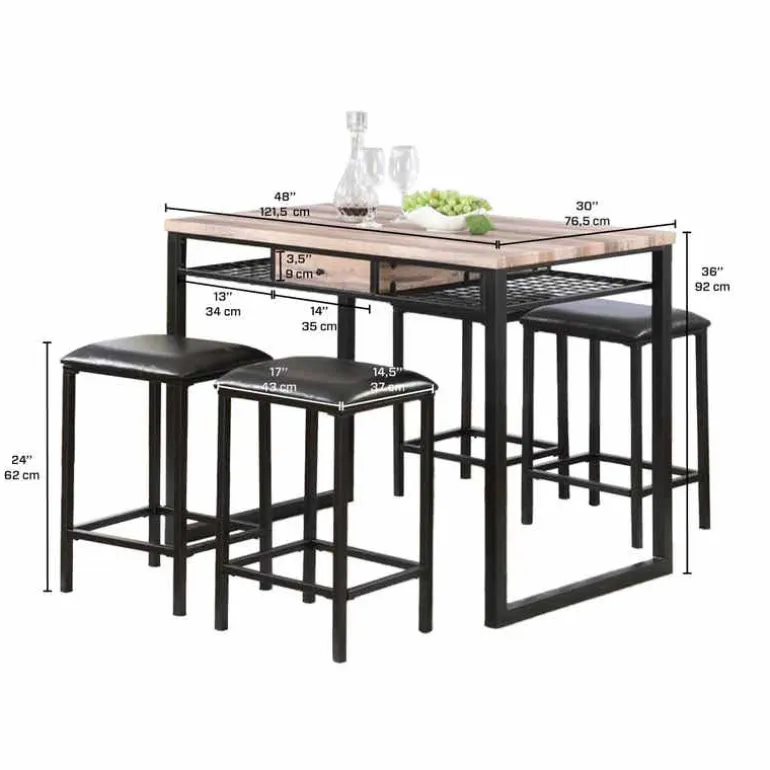 Table and 4 stools