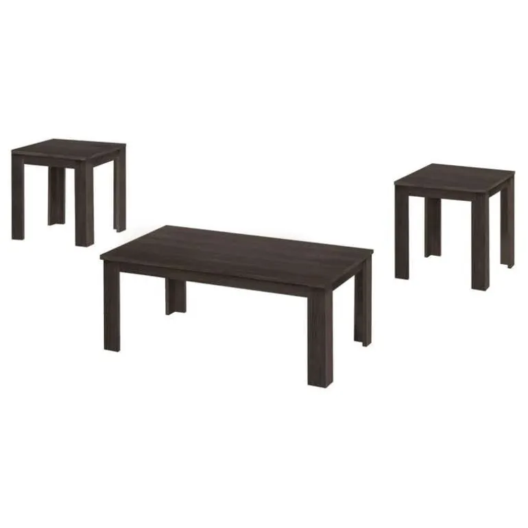 Table set - 3pcs set / brown oak - Monarch