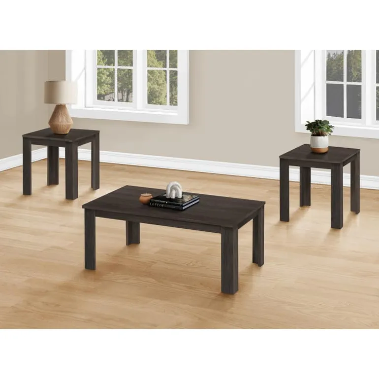 Table set - 3pcs set / brown oak - Monarch