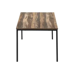 Table set - 3pcs set / brown reclaimed / black metal - Monarch