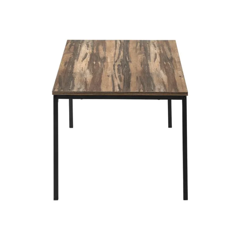 Table set - 3pcs set / brown reclaimed / black metal - Monarch