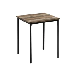 Table set - 3pcs set / brown reclaimed / black metal - Monarch